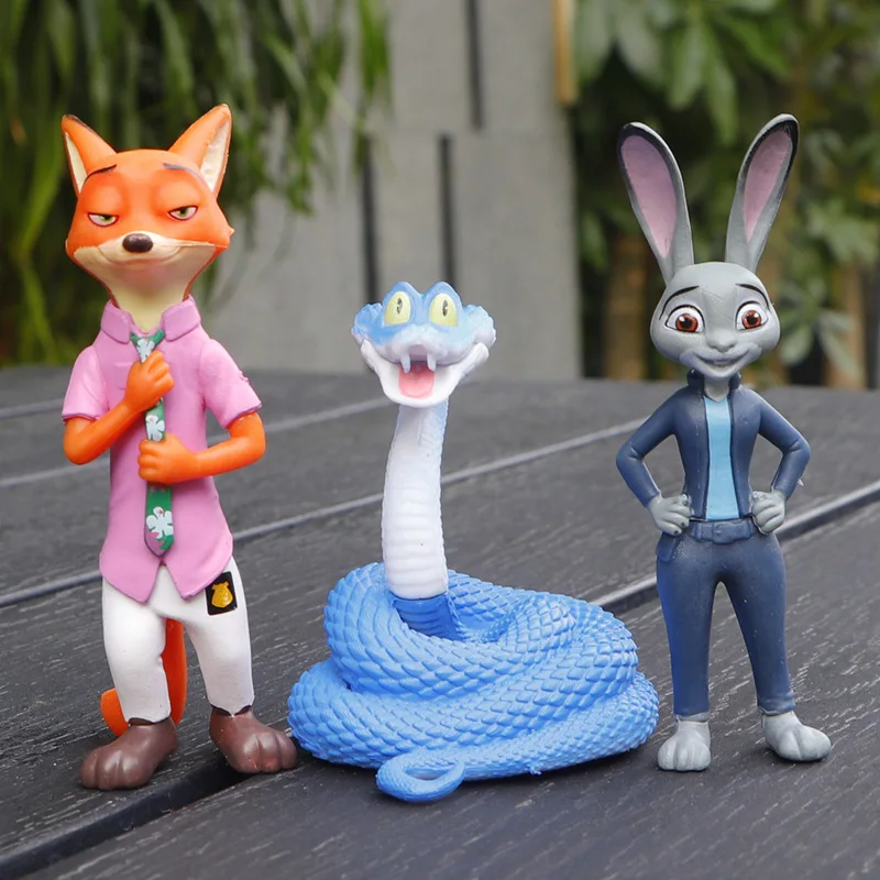 

Zootopia 2 Figure Nick Judy Police Officer Fox Rabbit Baked Decoration Car Desktop Ornament Children's Christmas Birthday Gifts