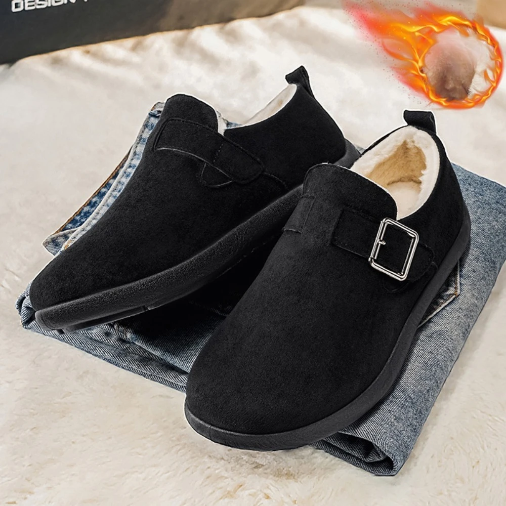 

Большие новые зимние хлопковые туфли, морозостойкие и теплые зимние ботинки для дома и улицы, модная и повседневная прогулочная плюшевая обувь