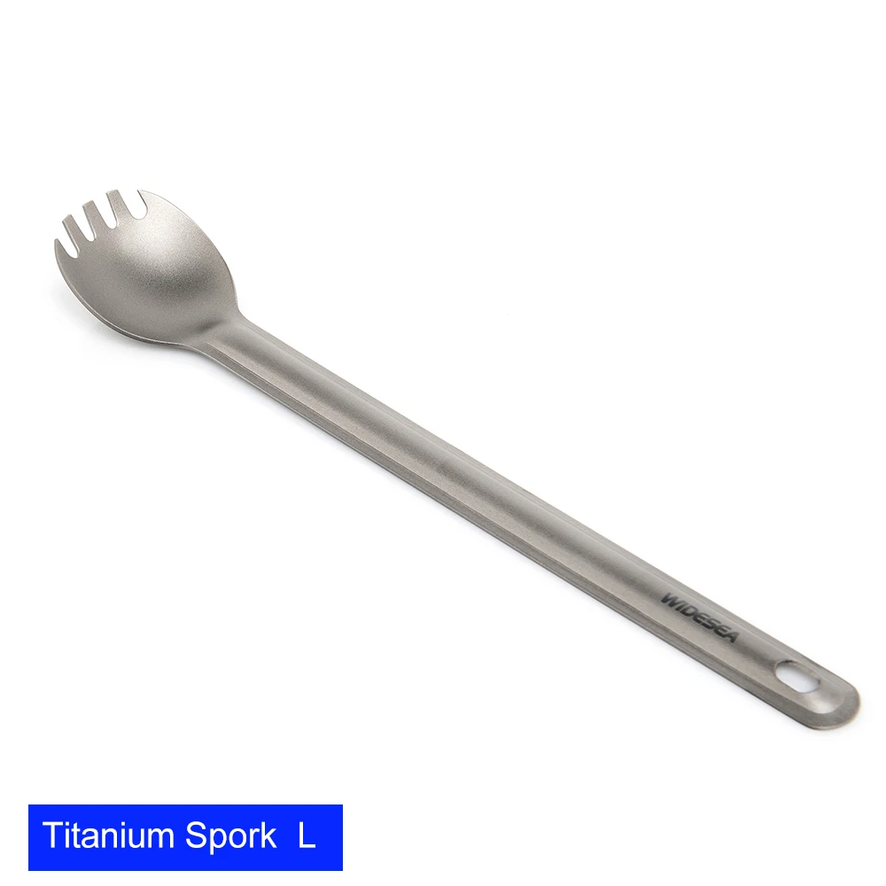Widesea Camping Titan Spork Löffel Outdoor Leichte Gabel Geschirr Tragbare Picknick Wandern Reisen Ultraleichtes Geschirr