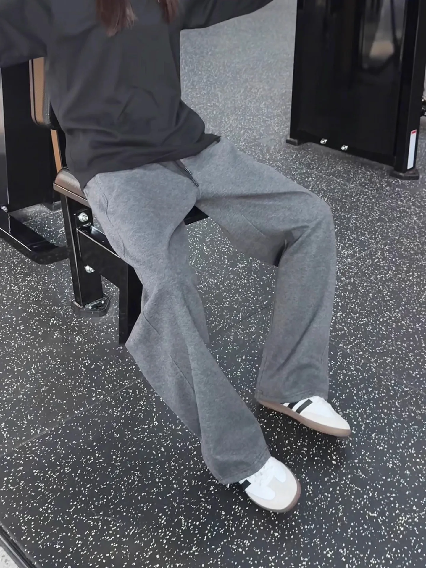 

Deep ey Fitn Sports Sweatpants Men's Autumn Winter American Sle Heavy Casual Knife Pants Loose Straight Leg Pants