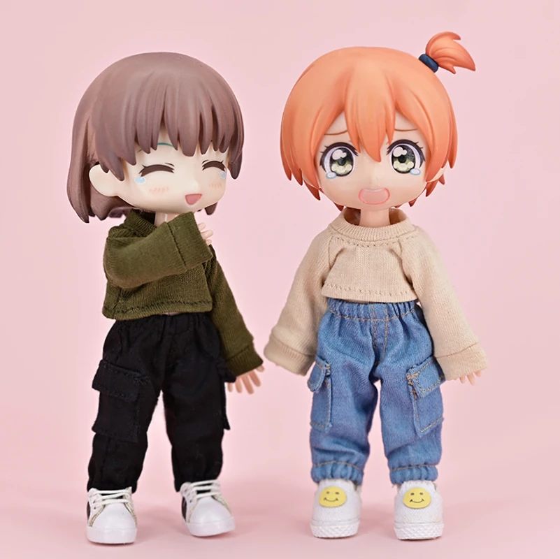 Fashion Ob11 Doll Long Sleeve T-shirt Clothes Doll Accessories For Gsc, Ymy, Molly, 1/12Bjd Doll Clothes