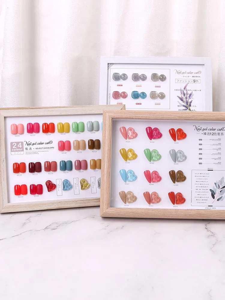 

Nail Art Display Board Nail Swatches Color Card Display Chart Gel Polish Template Nail Art Tips Sample Stand Manicure Tools