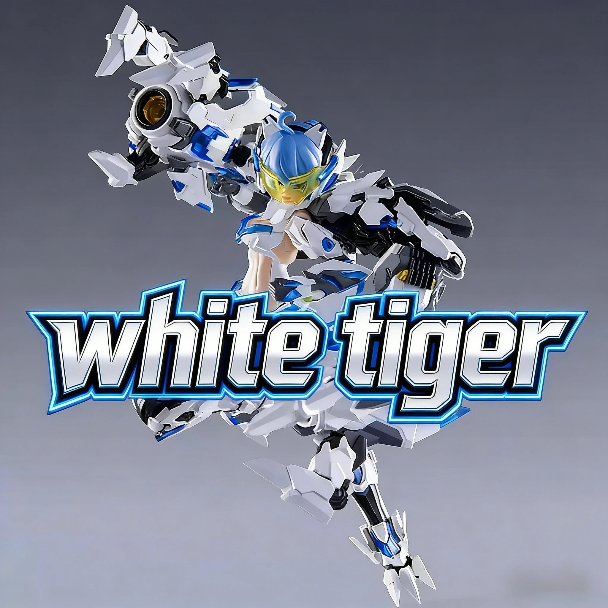 

Dimension Studio Mecha Girl Action Figure Chinese Original White Tiger Four Holy Beasts Buildable Articulated Anime Collectible