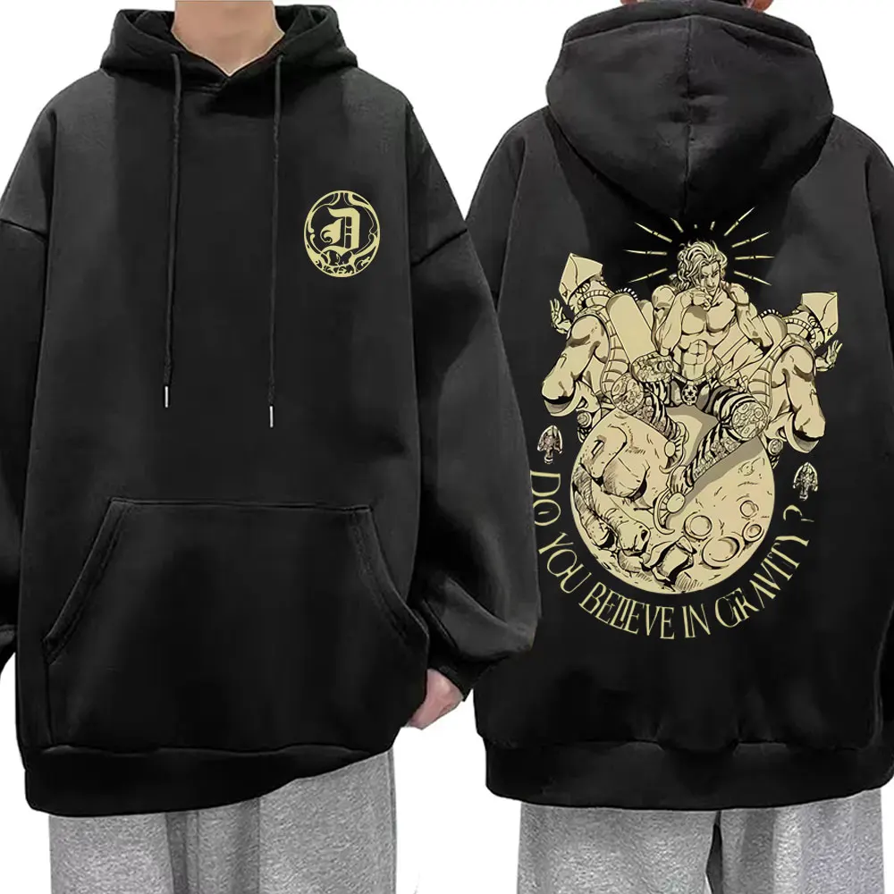 

Japanese Anime JoJo's Bizarre Adventure Graphic Hoodie Dio Brando Merch Sweatshirt Men Women Vintage Oversized Pullover Hoodies