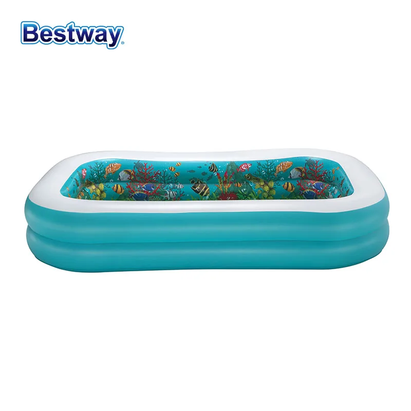 Bestway 54177 [팽창식 배송되지 않음] 3D 눈 2쌍이 포함된 직사각형 풍선 수영장 수중 세계 1개
