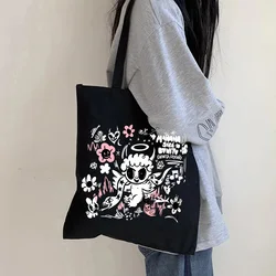 Karol G bolso de compras de lona ecológico, bolso de Manga Harajuku, bolso de hombro para mujer, bolso de compras Bichota Manana Sera Bonito