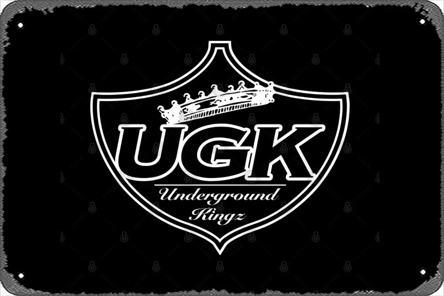 Ретро-металлическая табличка UGK, винтажные забавные и оригинальные металлические вывески, юмористические знаки для мужской комнаты, постеры с фильмами и музыкой, ретро-принт, настенный декор, табличка D-образной формы