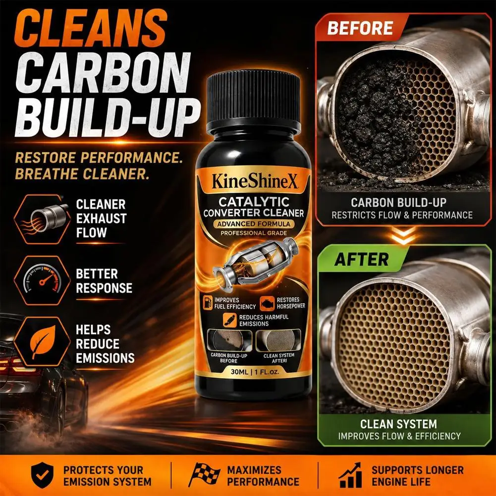Auto Catalytic System Cleaner Dissolve Carbon Deposits Maximize Exhaust Flow Lower Emissions Upgrade Engine Fuel Efficiency