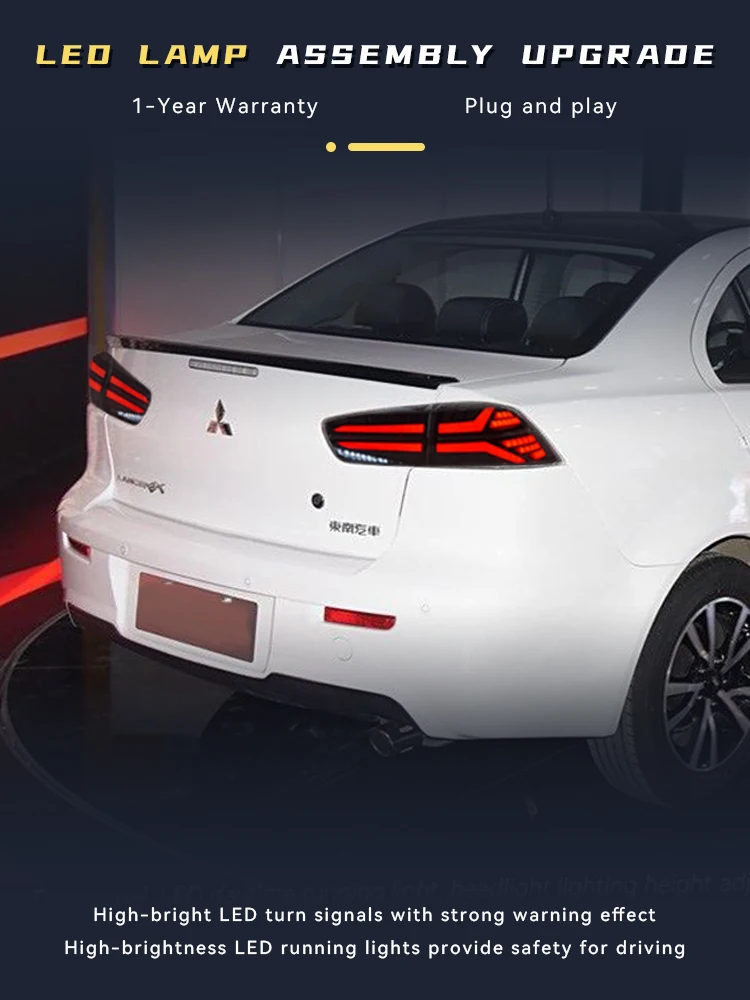 

Стайлинг автомобилей для Mitsubishi Lancer EVO EX 2008-2021 задний фонарь DRL задний фонарь светодиодные лампы заднего хода автоаксессуары