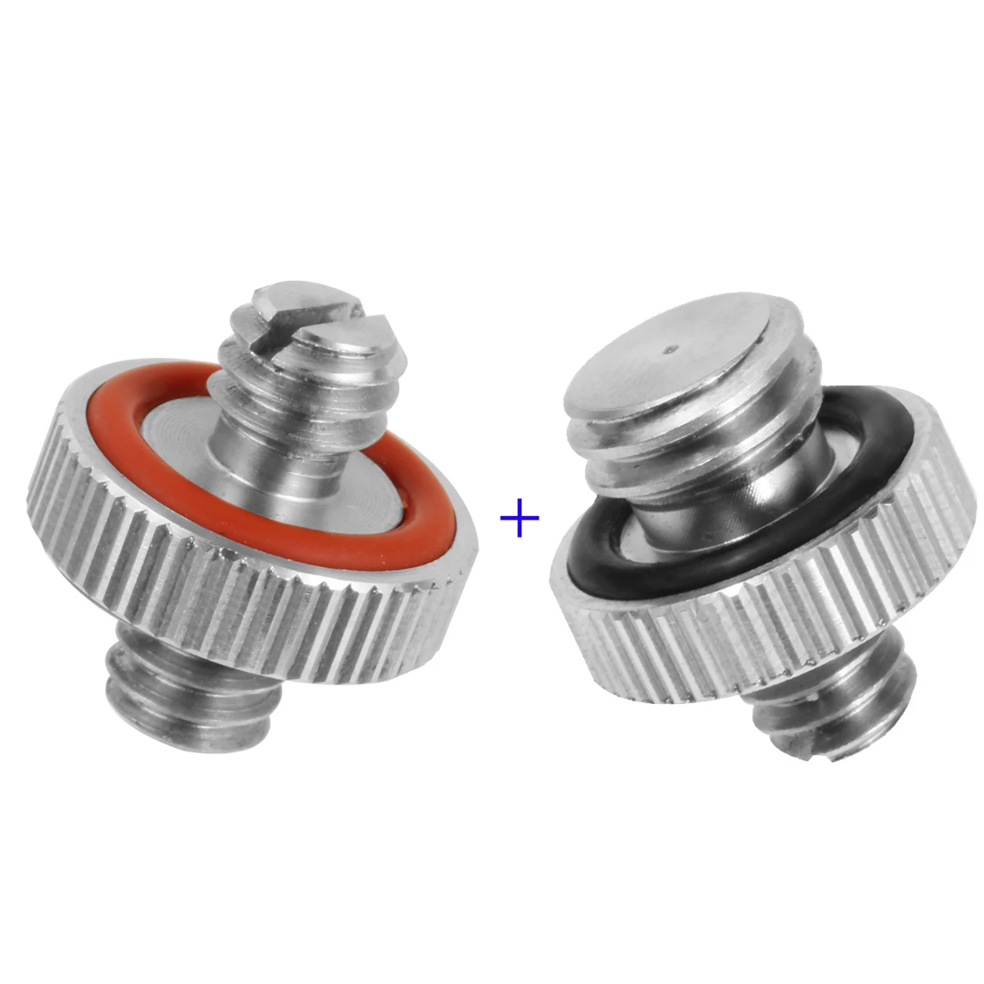 Edelstahl 1/4 Zoll Stecker auf 1/4 Zoll / 3/8 Zoll Außengewinde Adapter 1/4 Zoll Doppel-Stecker-Schraubenadapter Stativständer Kamerazubehör – Detail 10