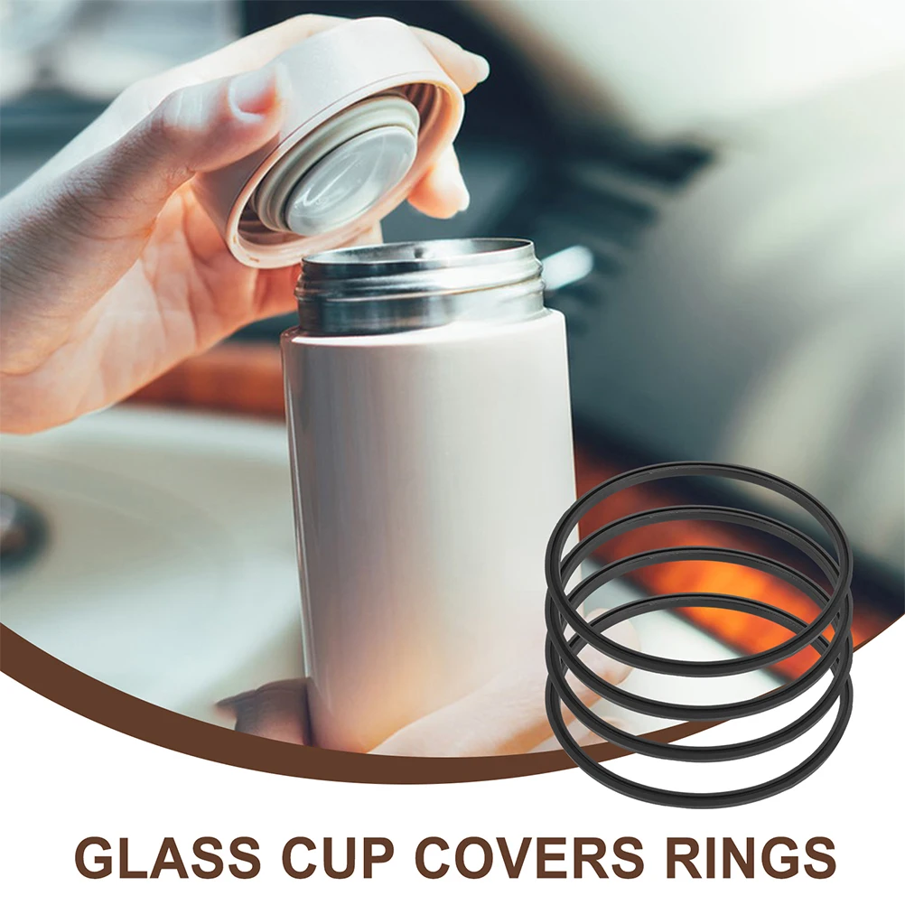 

6 Pcs Glass Cup Silicone Ring Reusable Silica Gel Bottle Replacement Gaskets