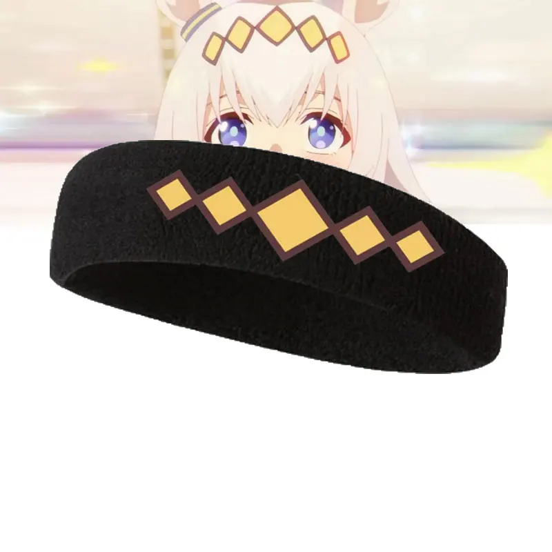

Anime Pretty Oguri Cap cosplay Sport Sweatband Unisex Halloween Party white headband