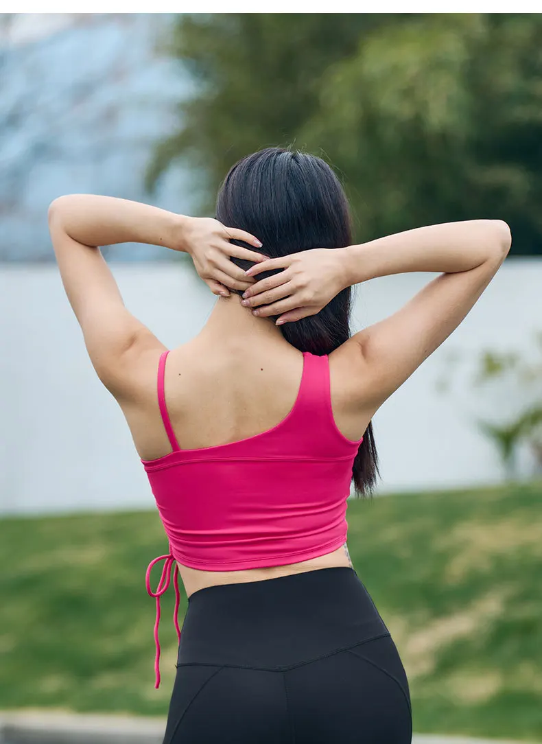 Zen Rhyme Yoga Vest Fixed Cup High Strength Shockproof Beauty Back Running Sport Underwear Fitness Top Workout Clothes for Women image 3