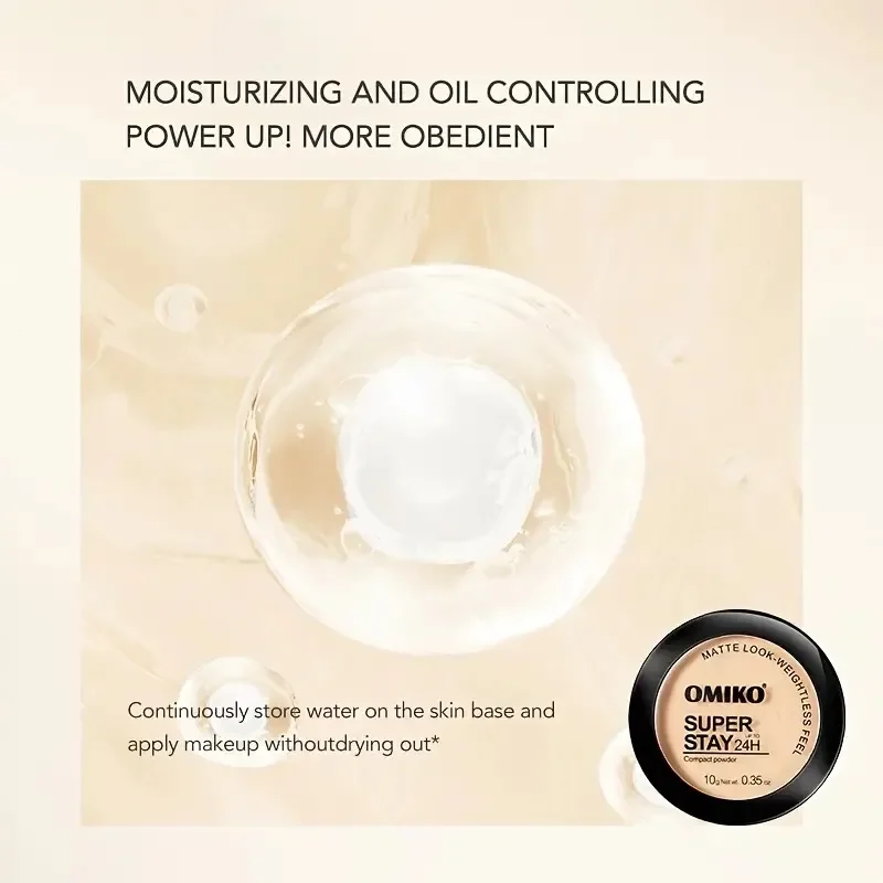 Cipria in polvere 3 colori Cipria pressata per il viso Trucco per il controllo dell'olio a lunga durata Polvere minerale Correttore naturale Contorno Cosmetici per il viso