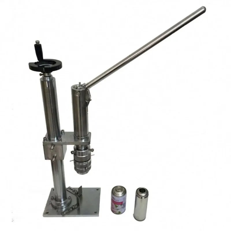 

Semi-automatic aerosol filling and crimping machine Manual aerosol can sealing machine