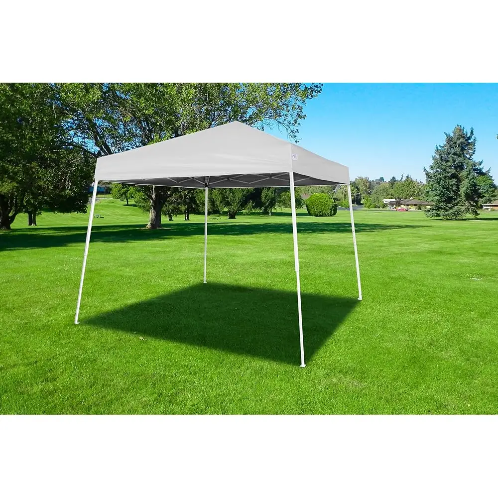 040000001 Slant Leg Canopy, 10' X 10', White-No Sidewall
