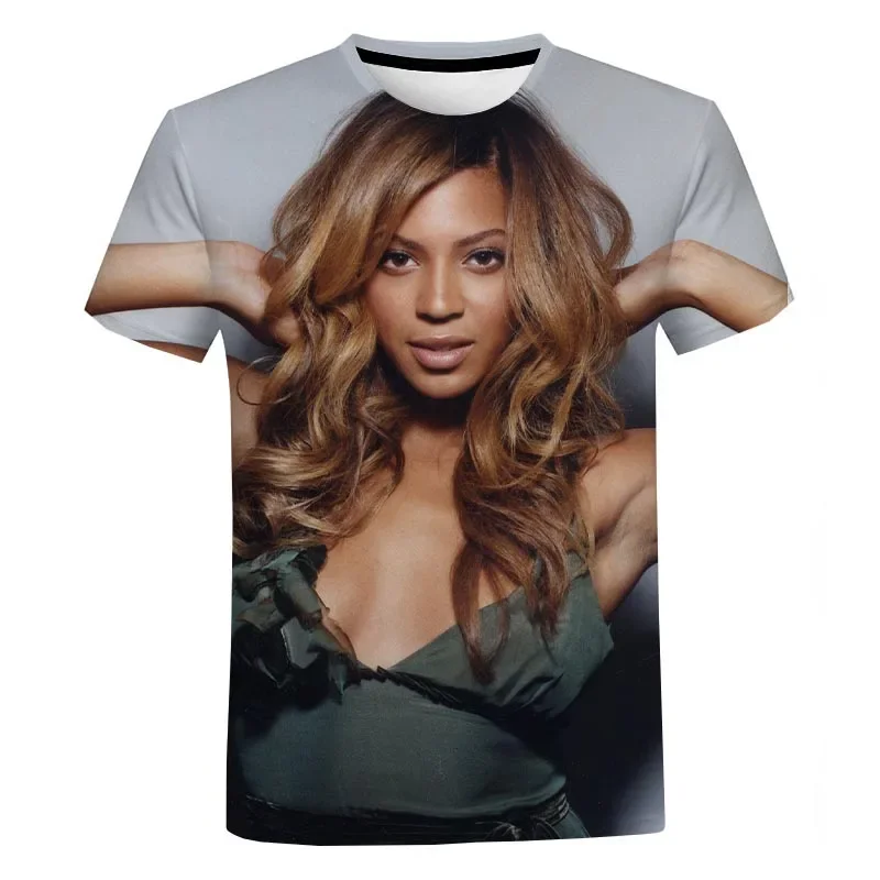 Beyonce 3D Print T-Shirts Women/Men\'s Casual T-shirts Hip Hop Tee shirts Harajuku Styles Tops Clothing Harajuku Round Neck Tee