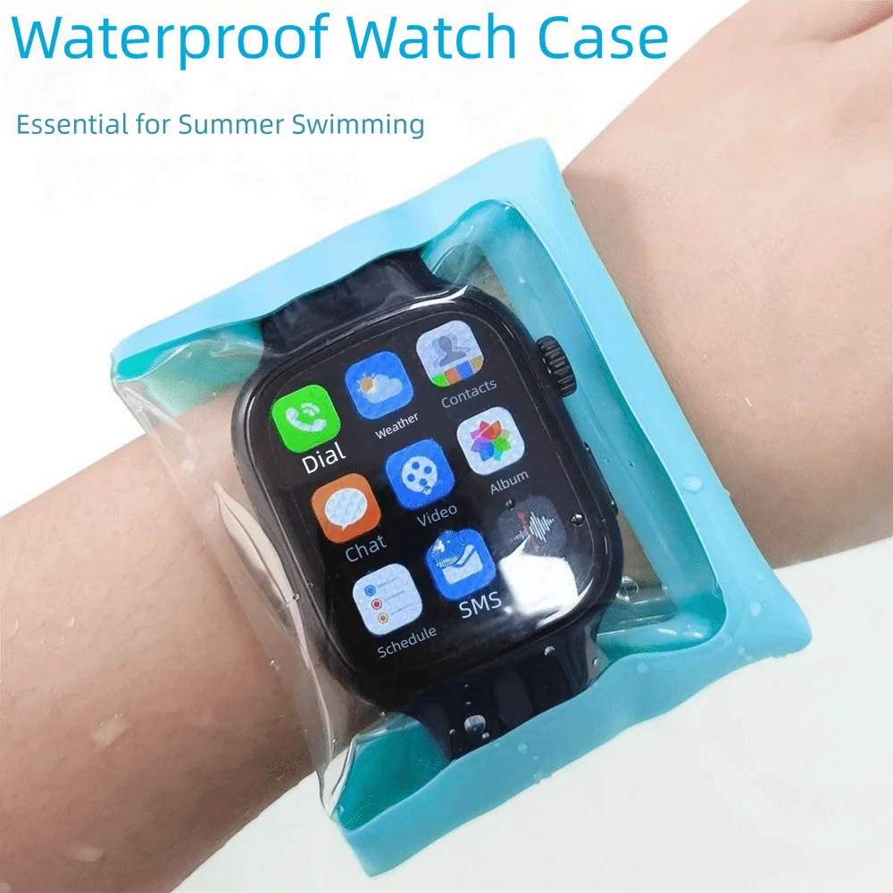 Touchscreen Compatible Smartwatch Waterproof Cover Waterproof Multicolor Smartwatch Protective Cover Sealed PVC Waterproof Bag