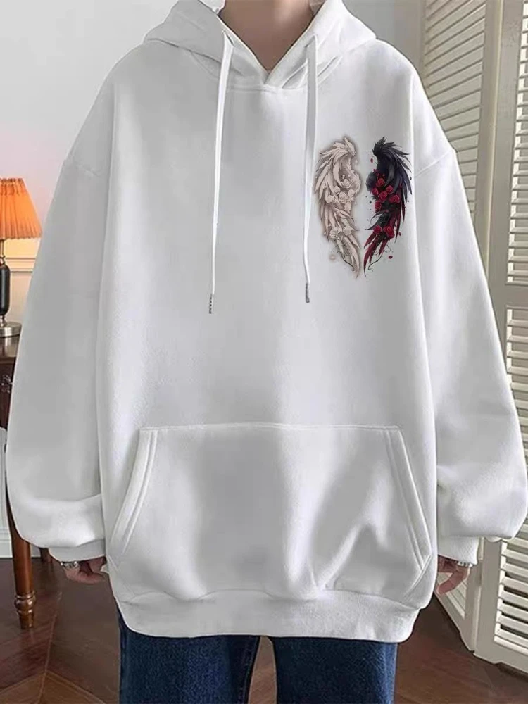 الهيب هوب الأسود الجرافيك رجل هوديس جديد روك الشارع الشهير مضحك القطن الفاخرة بلايز لا العلامة التجارية الجمالية في بلوزات بسيطة للرجال