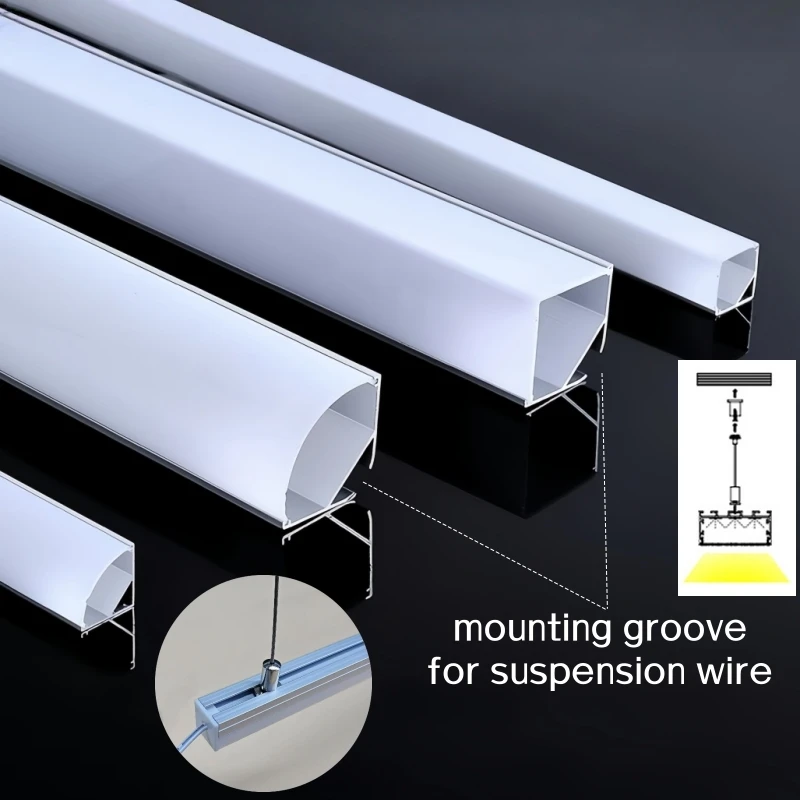 ثلاثة جوانب متوهجة LED الألومنيوم الشخصي مصباح أنبوبي سطح شنت قناة الناشر خزانة الحمام الغرور شريط المنزل ضوء