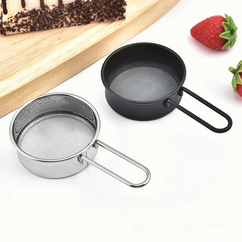 304 stainless steel mini flour sieve handheld baking tool 40 mesh small sieve home kitchen mesh sieve icing sugar  1PC