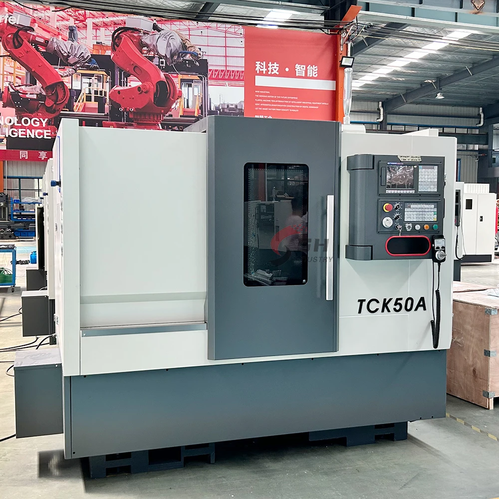 Heavy Duty Turning Lathe And Milling And Drilling Machine Tck50 Slant Bed Cnc Lathe With Live Tooling