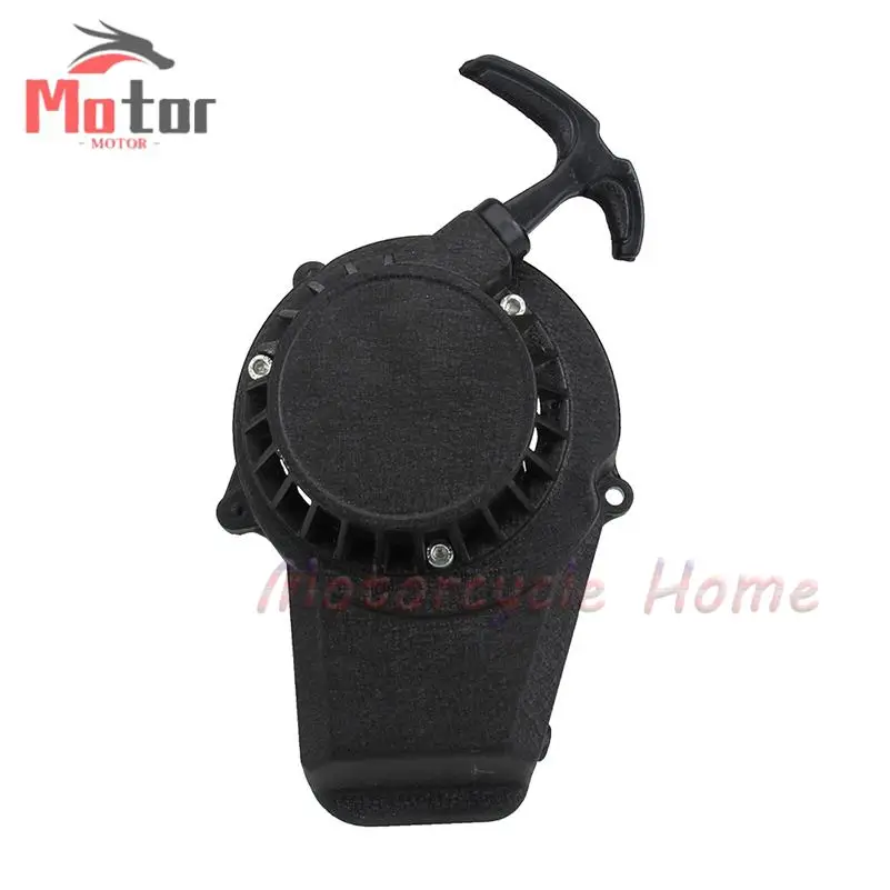 Alloy Pull Start Recoil Starter with Screws for 2 Stroke 47cc 49cc Pocket Coolster SSR SX50 Mini Dirt Bike Moto Quad ATV Black