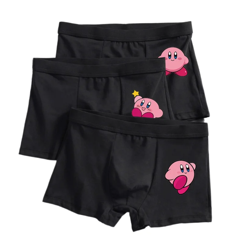 

Kirby Men Underwear Boxers Anime Cute Soft Breathable Printed Underpants Comfortable Boxer Shorts Cartoon Sports Underwear Gift