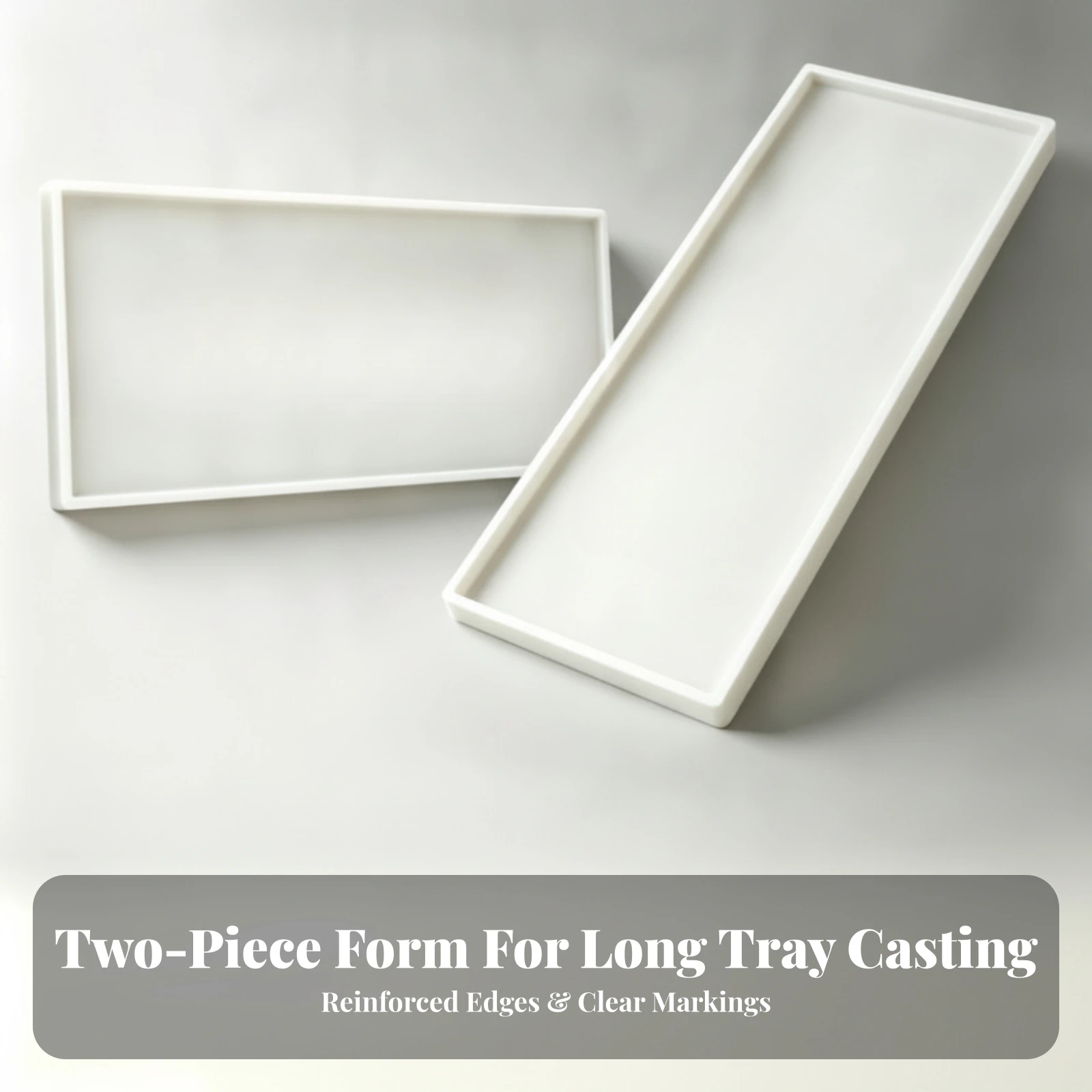 2 Pieces River Table Mold Rectangular Resin Table Mold Flexible Silicone for Woodworkers, Furniture Making