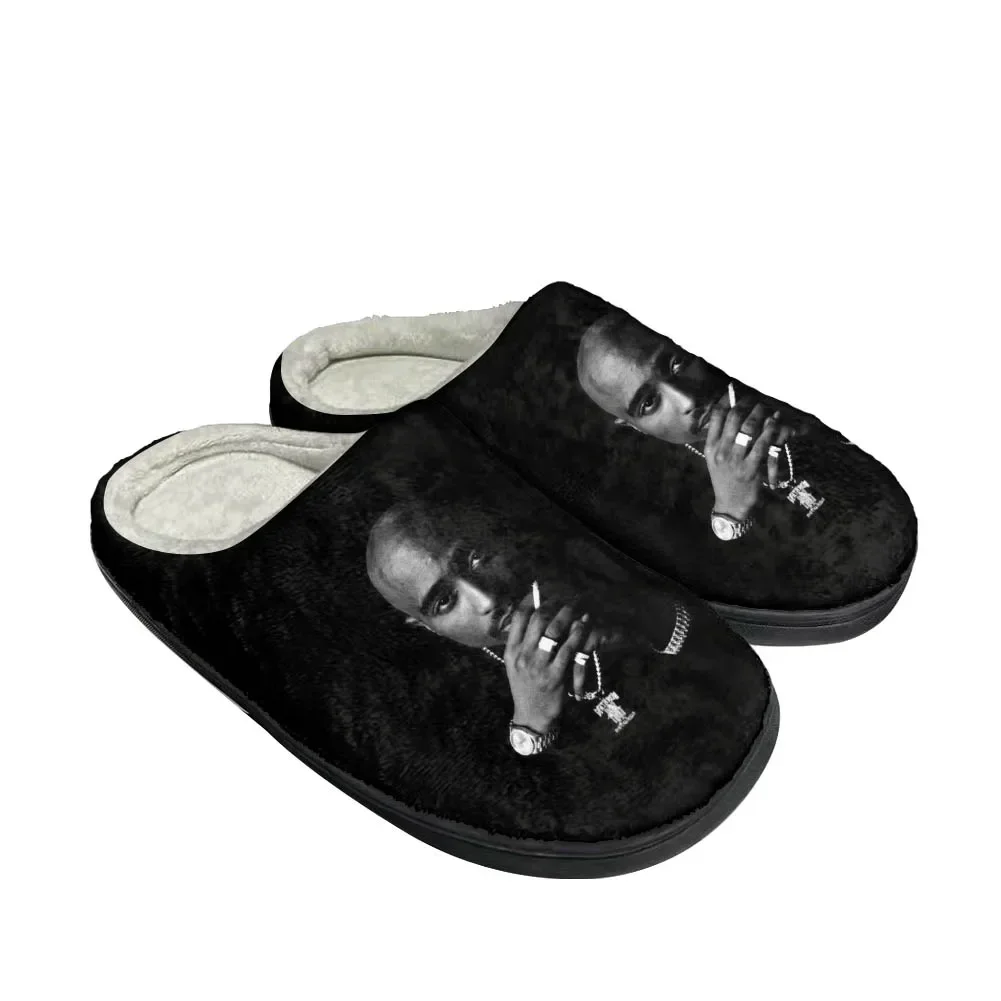 Hot Cool Rapper Rap 2pac Tupac All Fashion Slippers Mens Womens Sandals Plush Casual Keep Warm Shoes Thermal Comfortable Slipper