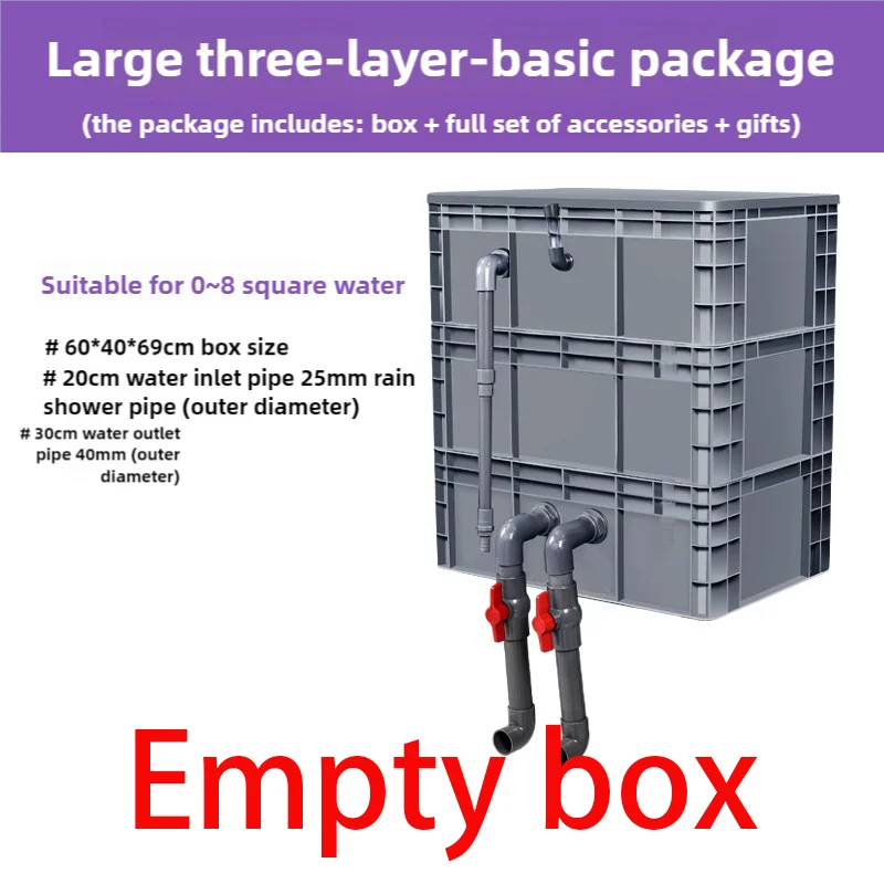 designing a filter box for fish tank Aquarium Box, Turnover Filter,Filter Drip Box, External Fish Pond Water Circulation System DIY, Large Filter Kit Ponds-No Pump & Filter Media (Color : Gray, Size The drip can increase the oxygen in water Fish tank aquarium pool filter