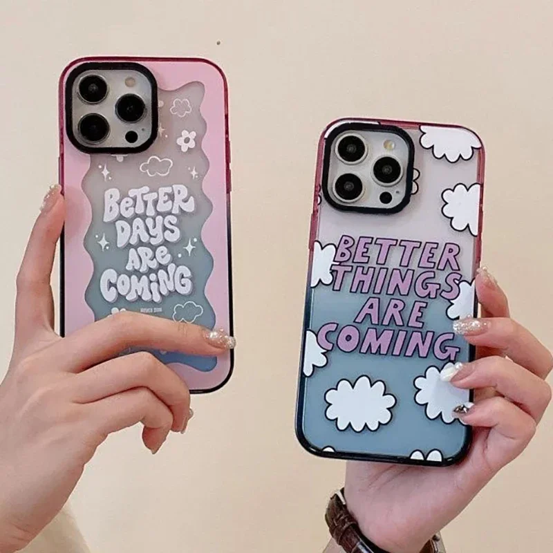 

Better Things Are Coming 2.0 Acrylic Colorful Border Phone Case Cover for IPhone 11 12 13 14 15 16 Pro Max Case