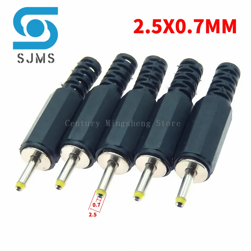 2/5/10pcs DC Power Male plug 5.5*2.1mm 5.5*2.5mm 2.5* 0.7mm 4.0*1.7mm 4.8*1.7mm Welding Line adapter connector plug 5.5 4.8 1.7