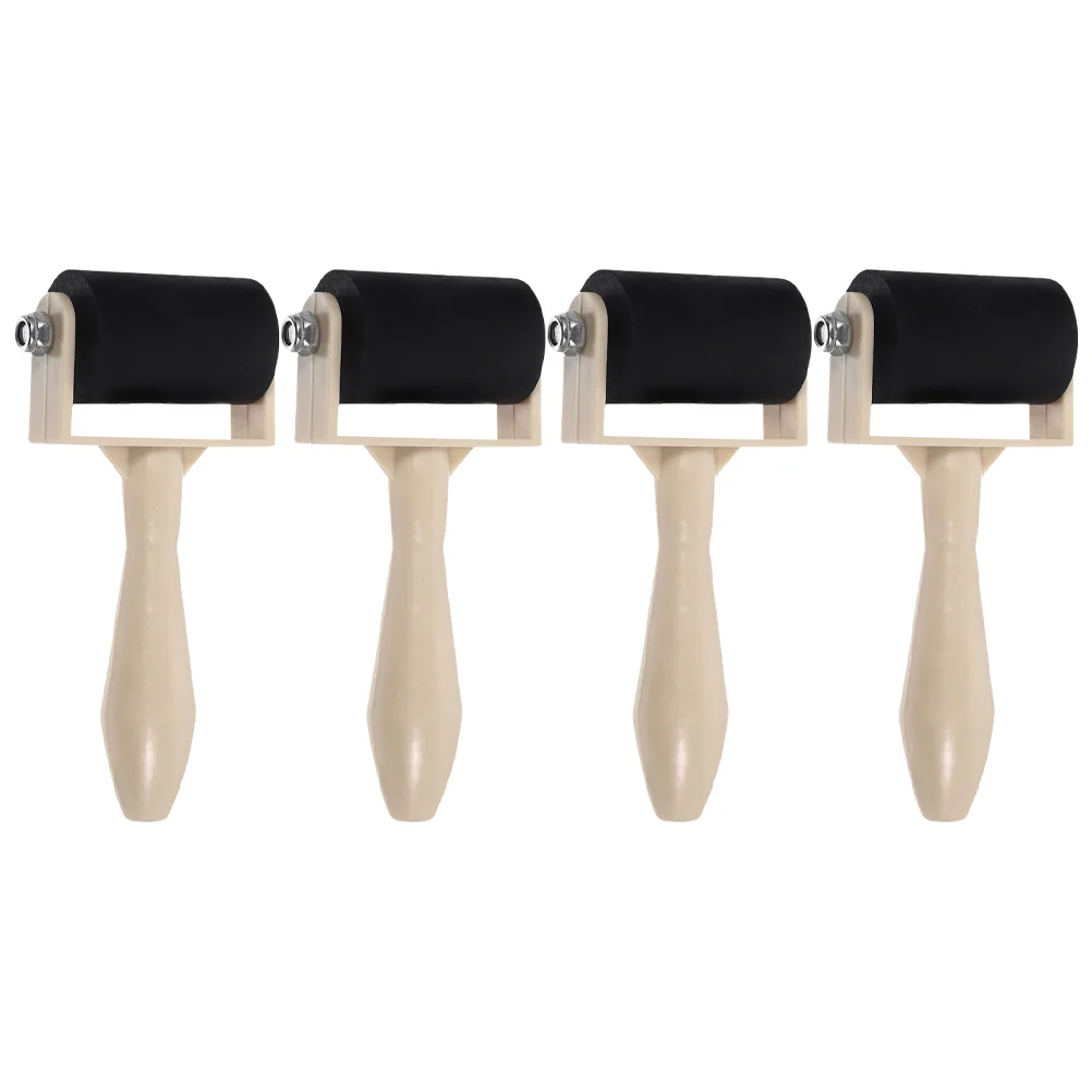 

4pcs Printmaking Tools For Ink Application Rubber Crafting Painting Diy Projects Smooth Ink Distribution Easy