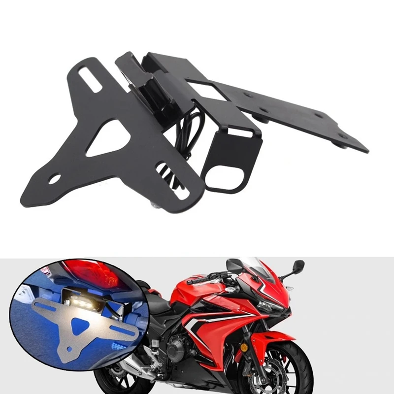 Rear License Plate Frame Holder Tail Tidy Fender Eliminator Replacement For HONDA CBR400R CBR500R 2016-2022 CB500R 2019-2022