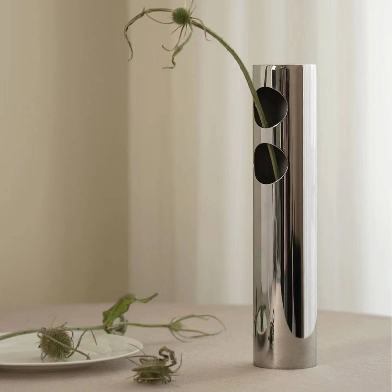 Vase with Cutouts Modern Cut-out Vase Minimalist Sophisticated for Home Decor, Tabletop