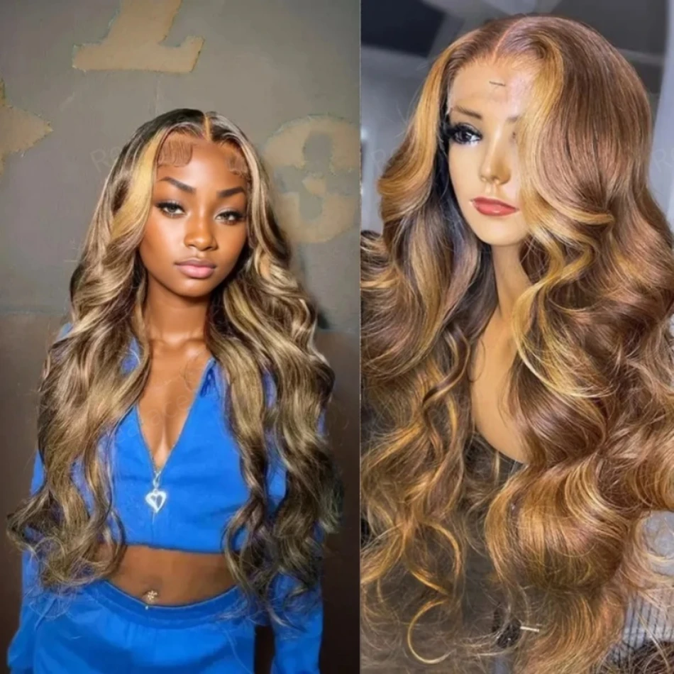 30 Inches Body Wave 613 Highlight Colored Lace Front Human Hair Wig Brazilian 13x6 Lace Frontal 100% Colored Wigs On Sale