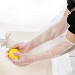 Disposable Glove Transparent Eco-friendly Multifunctional Farm Glove for DIY Cooking Kitchen Sturdy 10PCS/Bag Long Arm