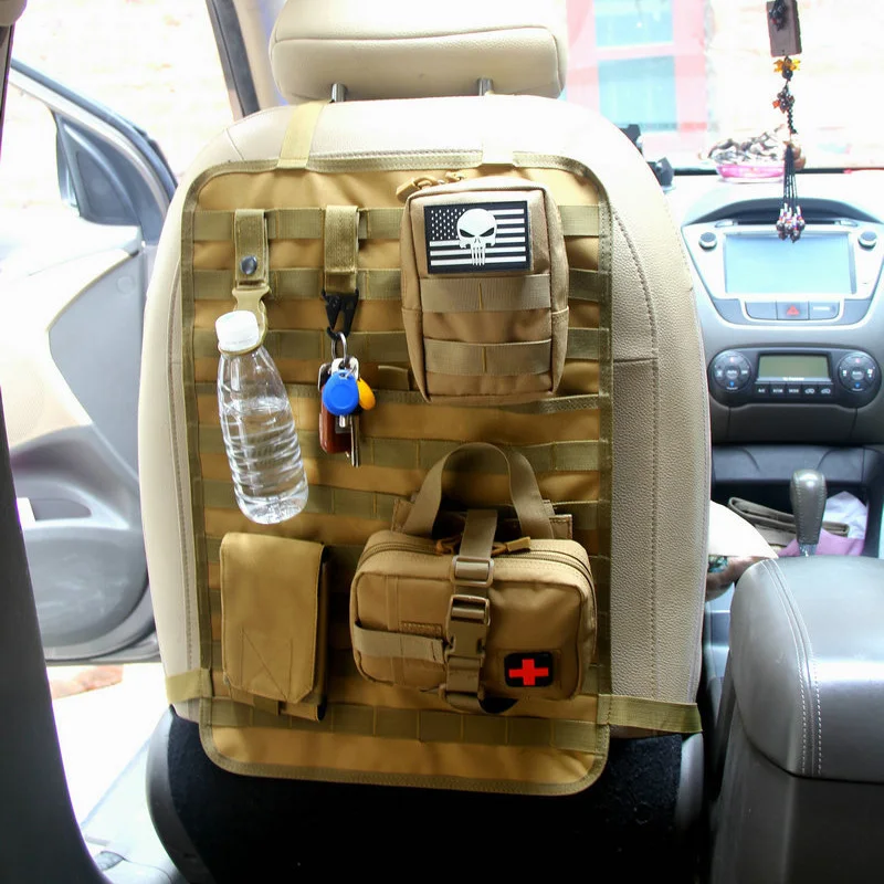 Image of Molle Taktische Autositz-Rückentasche Universelle Vier-Jahreszeiten-Aufbewahrungstasche Hängetaschen Auto-Aufbewahrungs- und Ordnungstasche