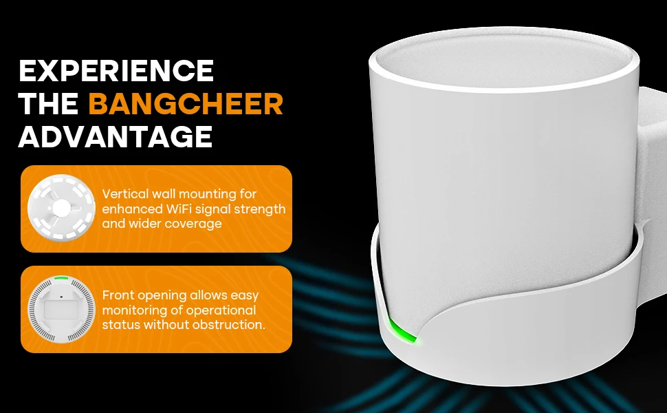 Bangcheer-Wandhalterung für TP-Link, Deco X10 X20 X60 X50 X55 WiFi 6 Wandhalterung mit Kabelorganisator für Home Mesh WiFi-System – Detail 4