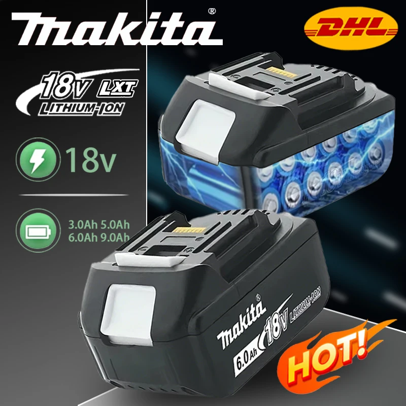 Оригинальный комбинированный аккумулятор Makita 18 В и зарядное устройство, 9,0 Ач, 6 Ач, 5,0 Ач, 3,0 Ач, совместимый сBL1890B BL1860B BL1850B с сертифицированным зарядным устройством