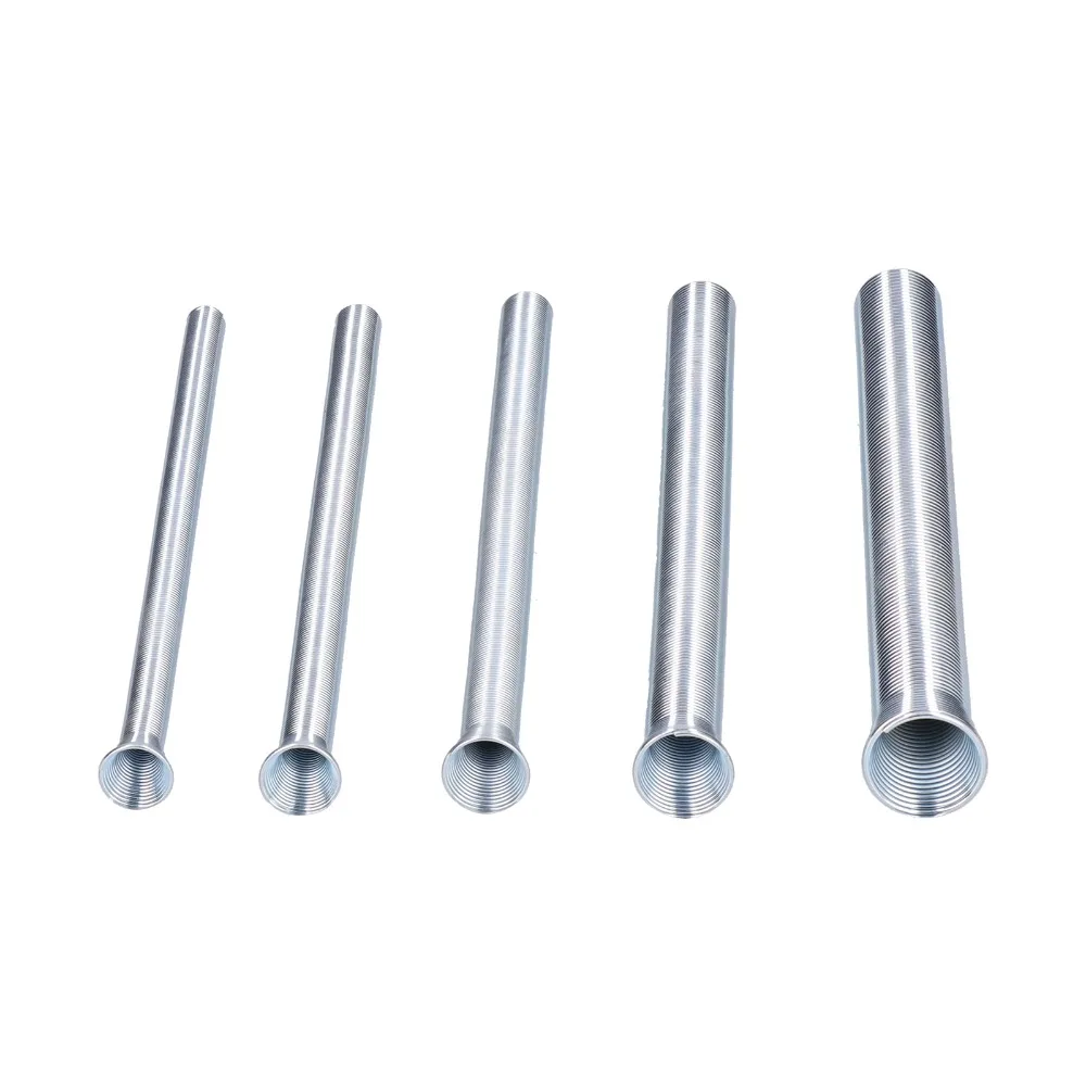 

5 Pcs 1/4, 5/16, 3/8, 1/2, 5/8 Inch Spring Tubing Benders Kit For Brass, Aluminum, Thin Steel 5 in 1 Tube Bender Set