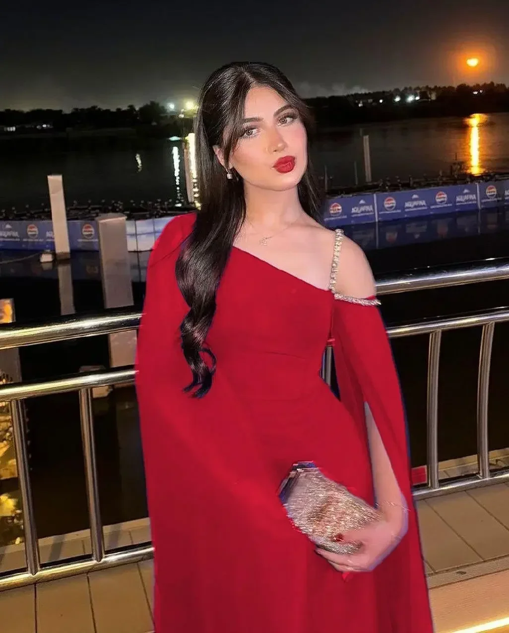 

2025 Инди Элегантное красное шифоновое платье для выпускного вечера по индивидуальному заказу, женское вечернее платье с бисером длиной до пола, платья для торжественных случаев