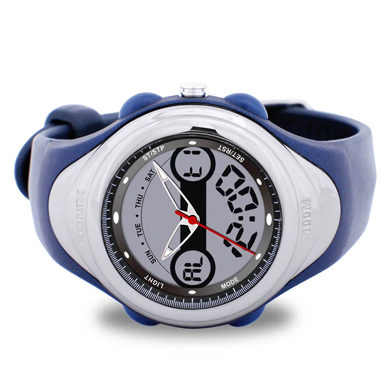 XONIX Multifunctional Luminous Double Display Electronic Watch Student Waterproof 100M Swimming Outdoor Sports Watch DQ