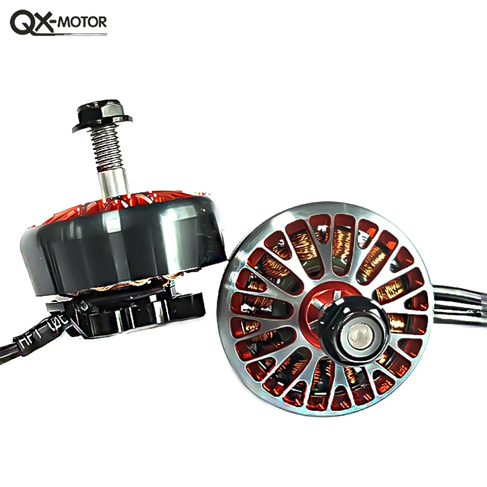 Qx-motor sem escova branco/preto 1300kv 1800kv qx2806.5 para 6-7 Polegada racks fpv peças de brinquedo de helicóptero