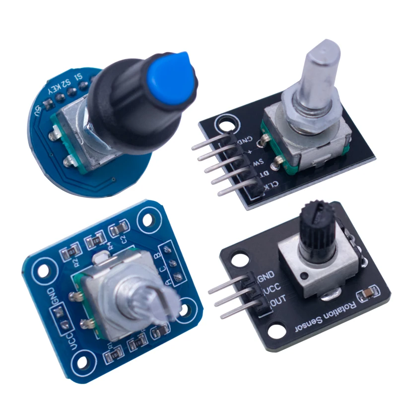LIZAO 360 Rotary Encoder Module, KY-040 RV09 Analog Knob with EC11 Cap for Arduino DIY & Volume Control Projects