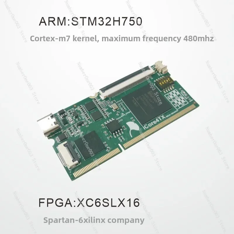 ARM Dual-Core Development Board STM32H750 FPGA XC6SLX16  iCore4TX