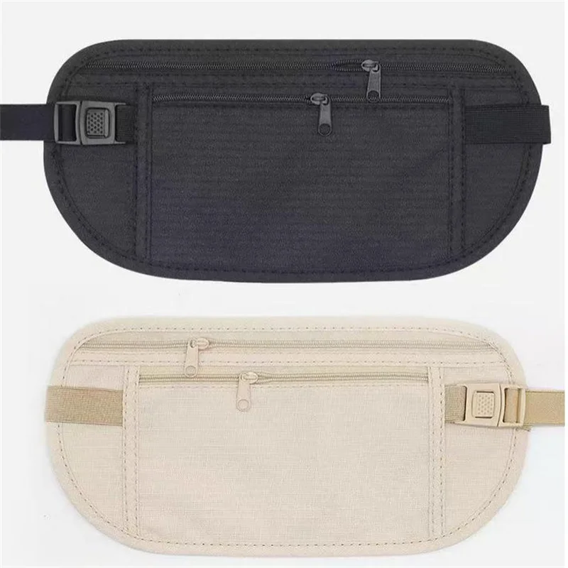 1/2pcs Invisible Travel Chest Pack -Discreet Waist Bag for Money & Valuables Hidden Security Wallet with Belt Pouch for Passport