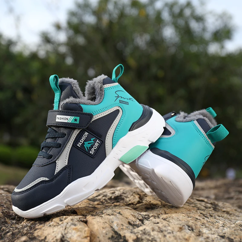 أحذية أطفال كاجوال مضيئة للأولاد أحذية رياضية شتوية دافئة من القطيفة للأطفال خفيفة الوزن غير قابلة للانزلاق أحذية رياضية للمشي لمسافات طويلة #6
