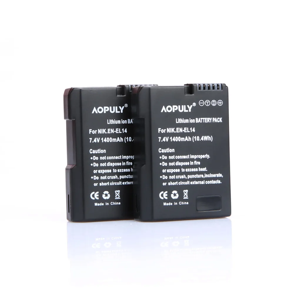 3Pcs EN-EL14 ENEL14 EN EL14 1400mAh 배터리 Nikon D90 D300 D5300 D5200 D5100 D3300 D3200 D3100 COOLPIX P7100 P7200 P7700